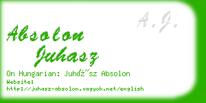 absolon juhasz business card
